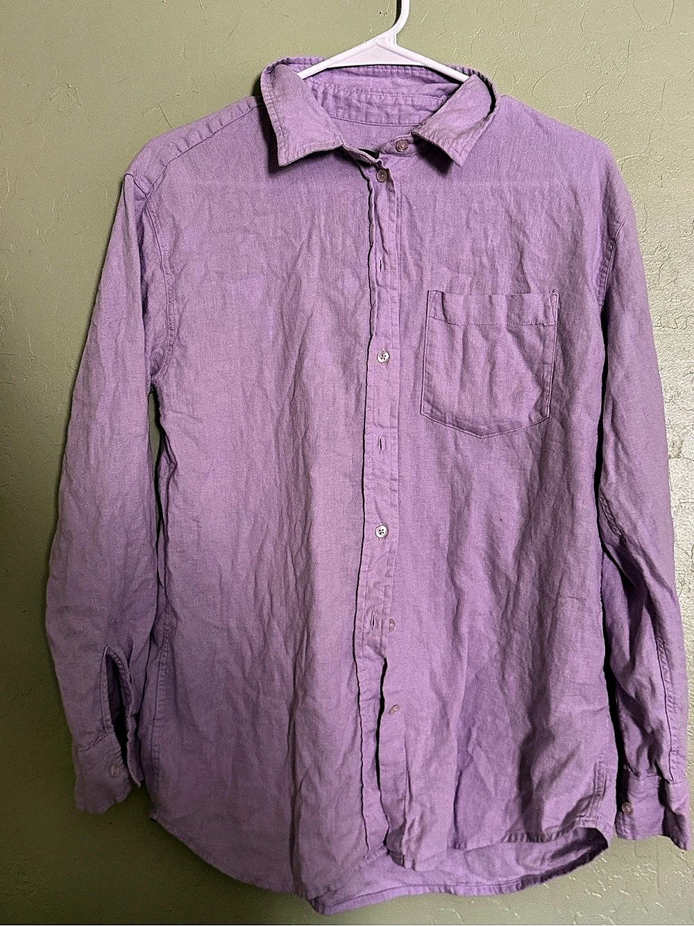 Gap Long Sleeve Button Down in Purple